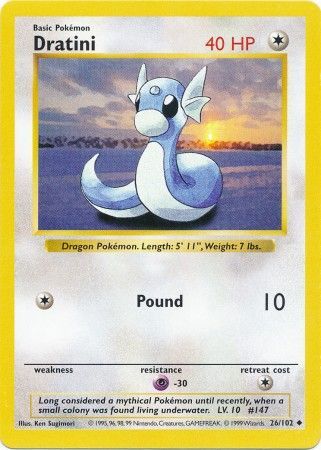 Dratini (26/102) [Base Set Shadowless Unlimited] | Gear Gaming Fayetteville