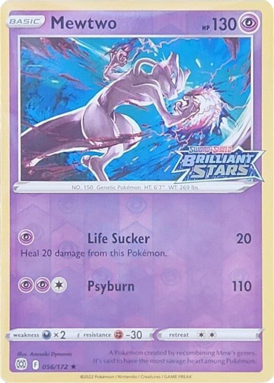 Mewtwo (056/172) (Brilliant Stars Stamped) [Sword & Shield: Brilliant Stars] | Gear Gaming Fayetteville