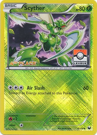 Scyther (4/108) (League Promo 4th Place) [Black & White: Dark Explorers] | Gear Gaming Fayetteville