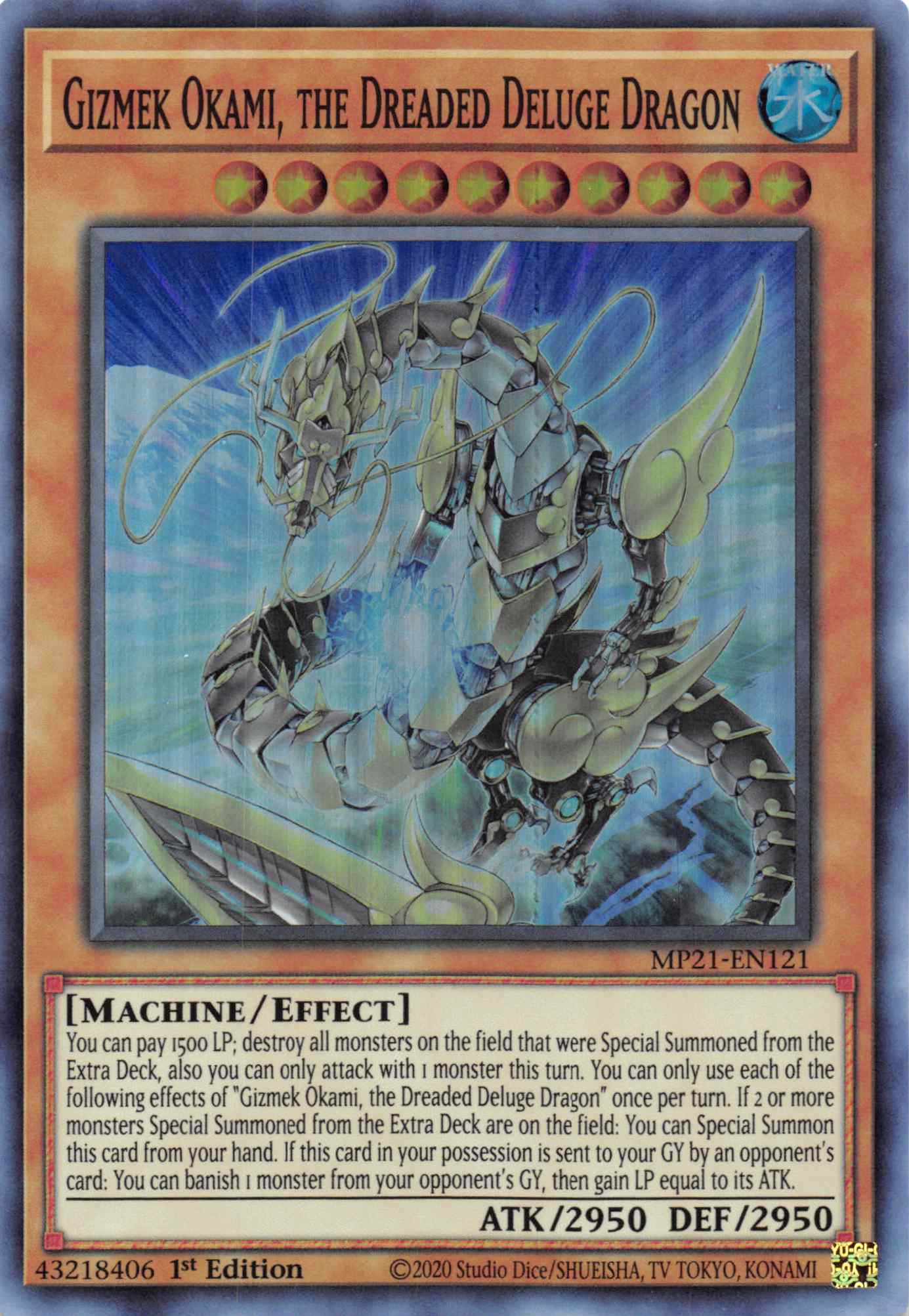 Gizmek Okami, the Dreaded Deluge Dragon [MP21-EN121] Super Rare | Gear Gaming Fayetteville