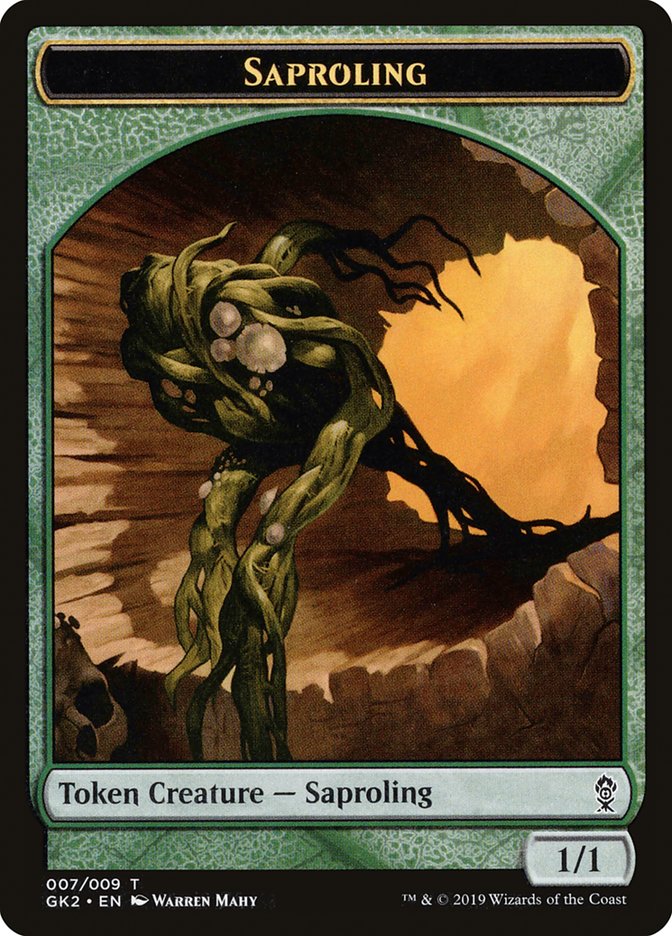 Saproling // Wurm Double-Sided Token [Ravnica Allegiance Guild Kit Tokens] | Gear Gaming Fayetteville