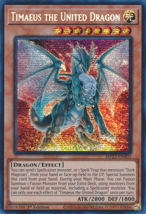 Timaeus the United Dragon [MP23-EN003] Prismatic Secret Rare | Gear Gaming Fayetteville