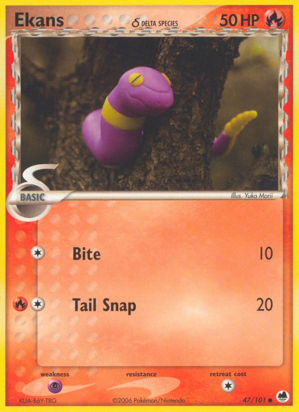 Ekans (47/101) (Delta Species) [EX: Dragon Frontiers] | Gear Gaming Fayetteville