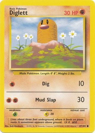 Diglett (47/102) [Base Set Unlimited] | Gear Gaming Fayetteville