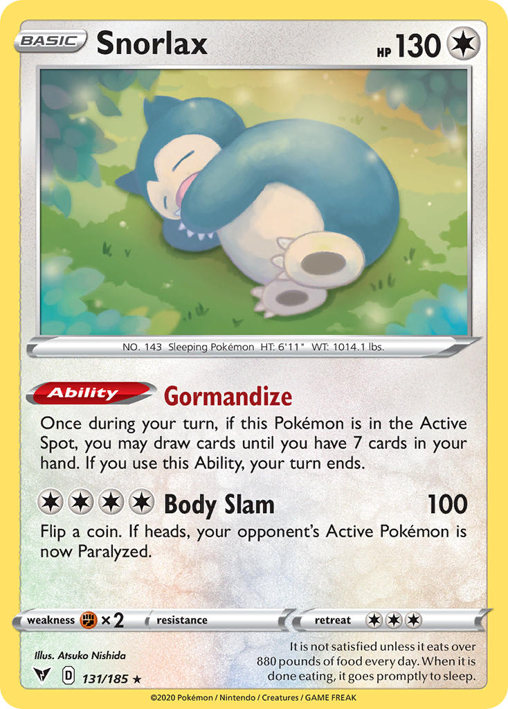 Snorlax (131/185) [Sword & Shield: Vivid Voltage] | Gear Gaming Fayetteville