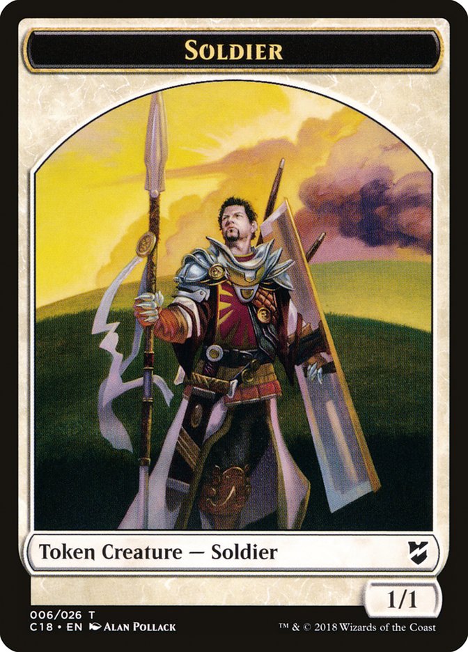 Mask // Soldier Double-Sided Token [Commander 2018 Tokens] | Gear Gaming Fayetteville