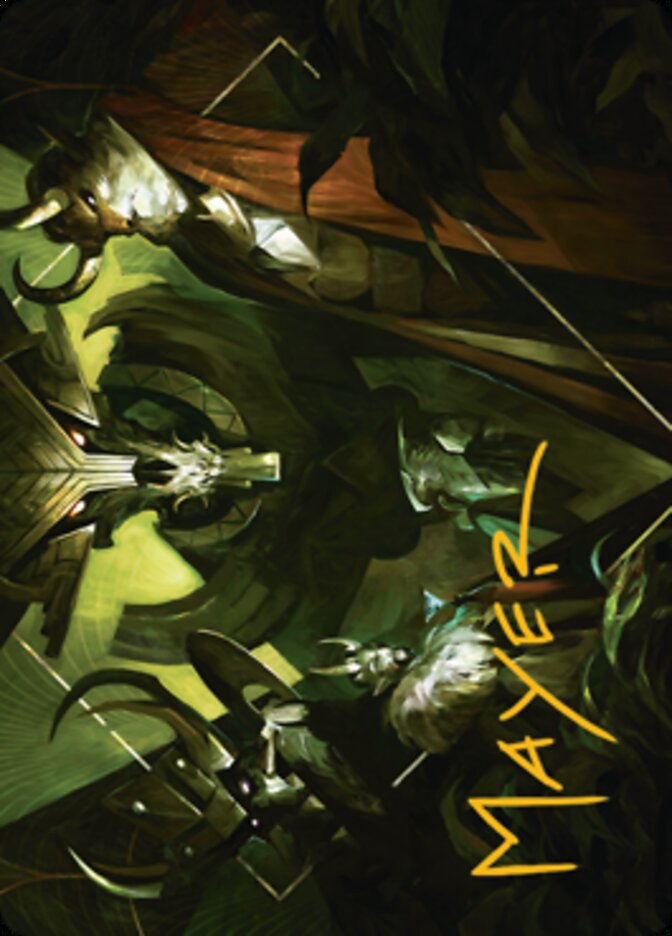 Meeting of the Five Art Card (Gold-Stamped Signature) [Streets of New Capenna Art Series] | Gear Gaming Fayetteville