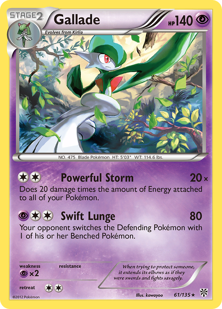 Gallade (61/135) [Black & White: Plasma Storm] | Gear Gaming Fayetteville