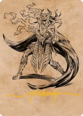 Livaan, Cultist of Tiamat Art Card (Gold-Stamped Signature) [Commander Legends: Battle for Baldur's Gate Art Series] | Gear Gaming Fayetteville