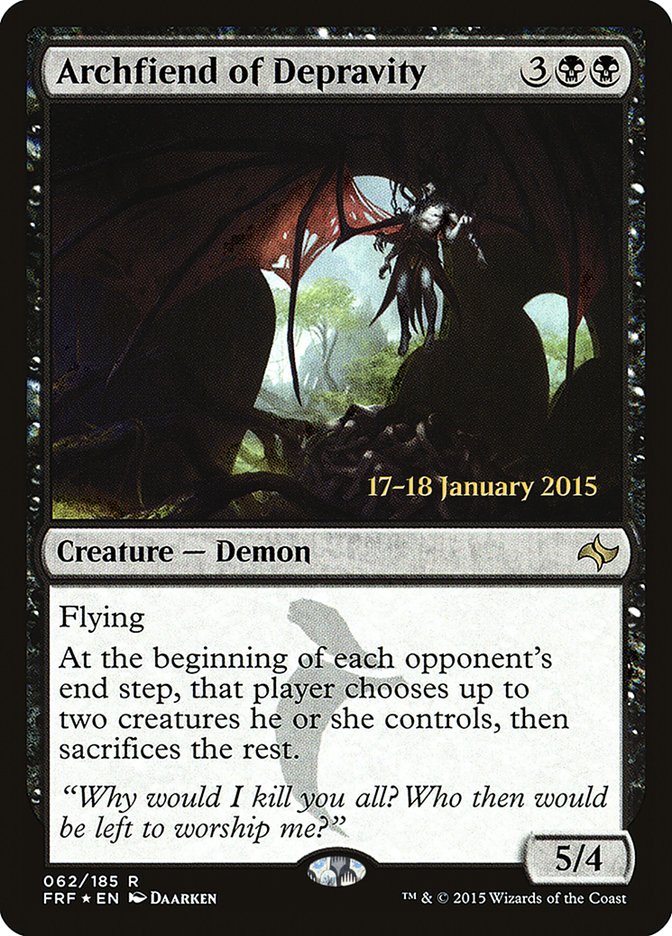 Archfiend of Depravity [Fate Reforged Prerelease Promos] | Gear Gaming Fayetteville