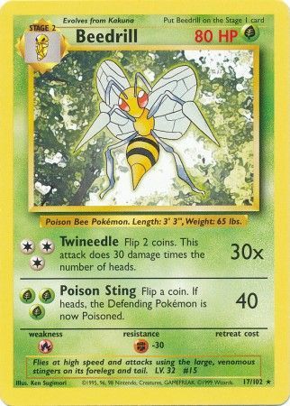 Beedrill (17/102) [Base Set Unlimited] | Gear Gaming Fayetteville