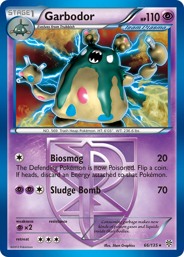 Garbodor (66/135) [Black & White: Plasma Storm] | Gear Gaming Fayetteville