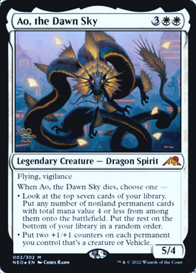 Ao, the Dawn Sky [Kamigawa: Neon Dynasty Prerelease Promos] | Gear Gaming Fayetteville