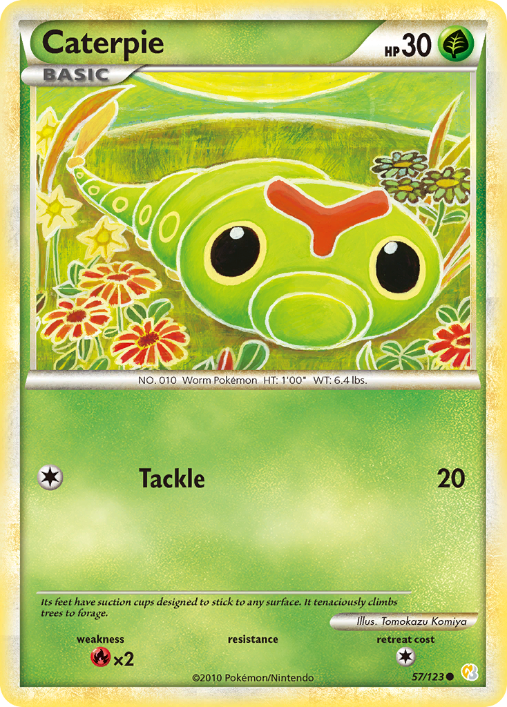 Caterpie (57/123) [HeartGold & SoulSilver: Base Set] | Gear Gaming Fayetteville