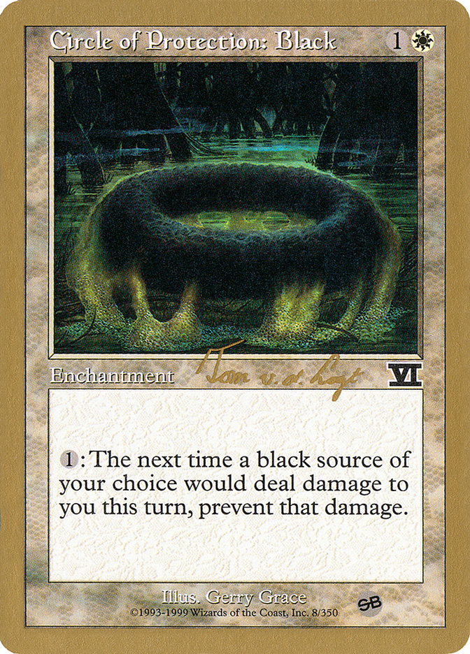 Circle of Protection: Black (Tom van de Logt) (SB) [World Championship Decks 2000] | Gear Gaming Fayetteville