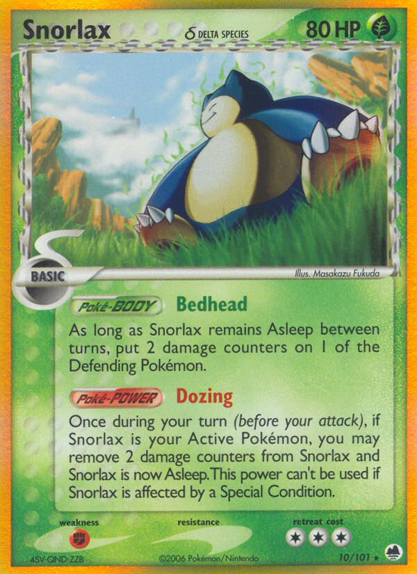 Snorlax (10/101) (Delta Species) [EX: Dragon Frontiers] | Gear Gaming Fayetteville