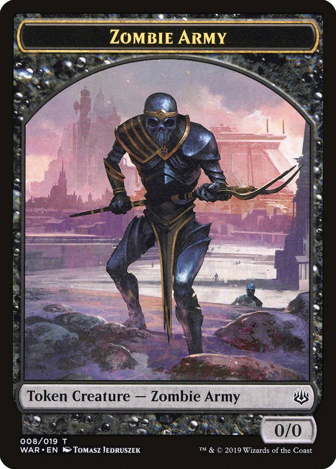 Zombie Army Token (008/019) [War of the Spark Tokens] | Gear Gaming Fayetteville