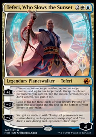 Teferi, Who Slows the Sunset (Promo Pack) [Innistrad: Midnight Hunt Promos] | Gear Gaming Fayetteville