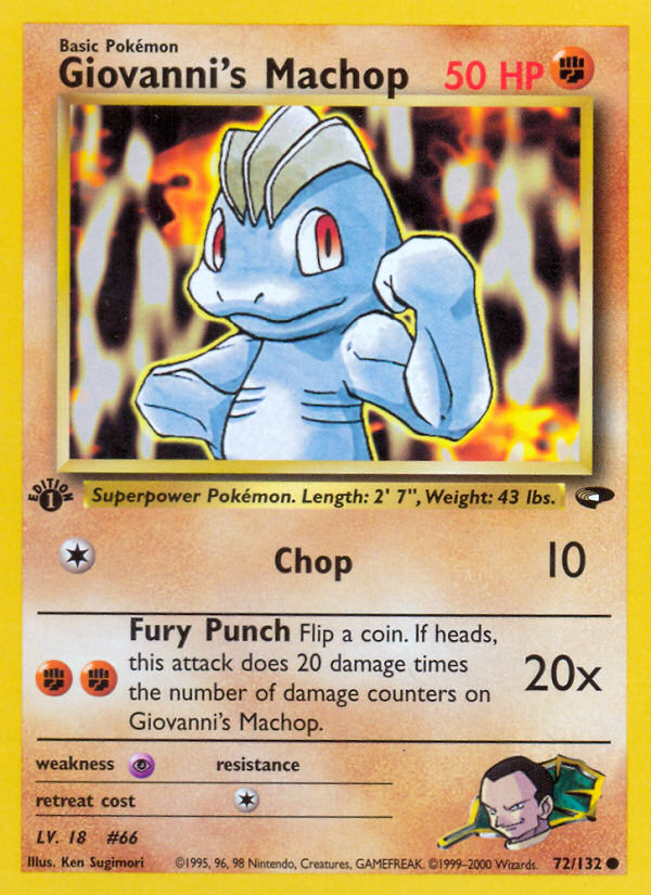 Giovanni's Machop (72/132) [Gym Challenge 1st Edition] | Gear Gaming Fayetteville