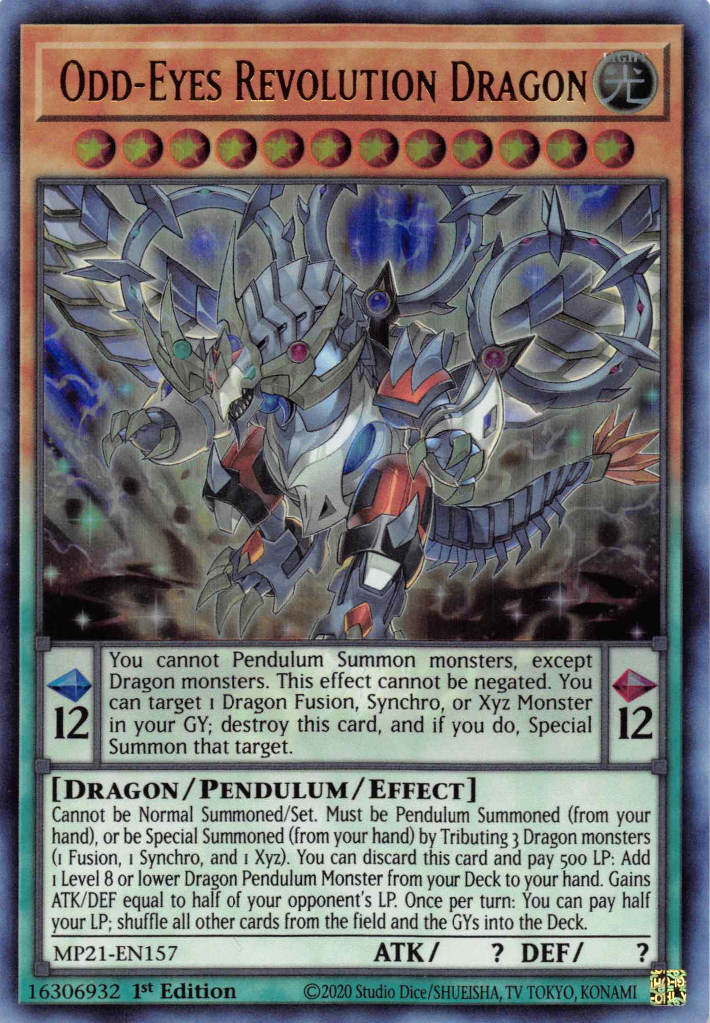 Odd-Eyes Revolution Dragon [MP21-EN157] Ultra Rare | Gear Gaming Fayetteville