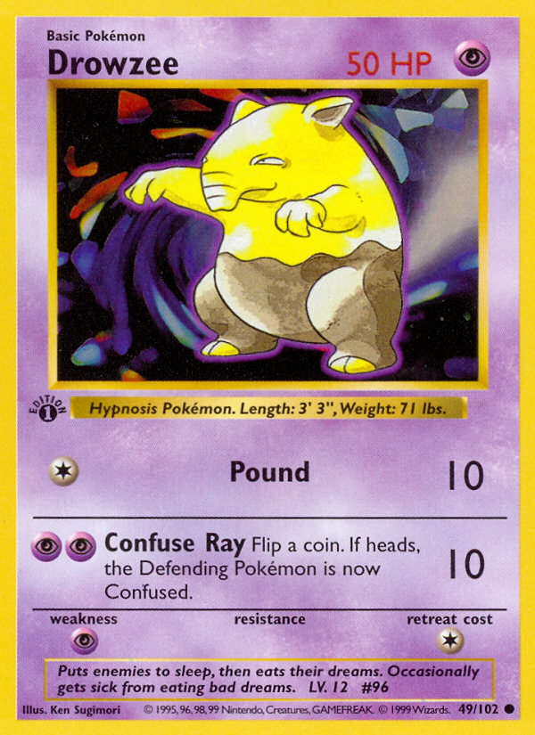 Drowzee (49/102) (Shadowless) [Base Set 1st Edition] | Gear Gaming Fayetteville