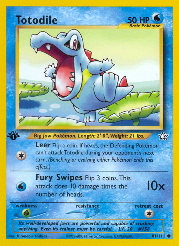 Totodile (81/111) [Neo Genesis 1st Edition] | Gear Gaming Fayetteville