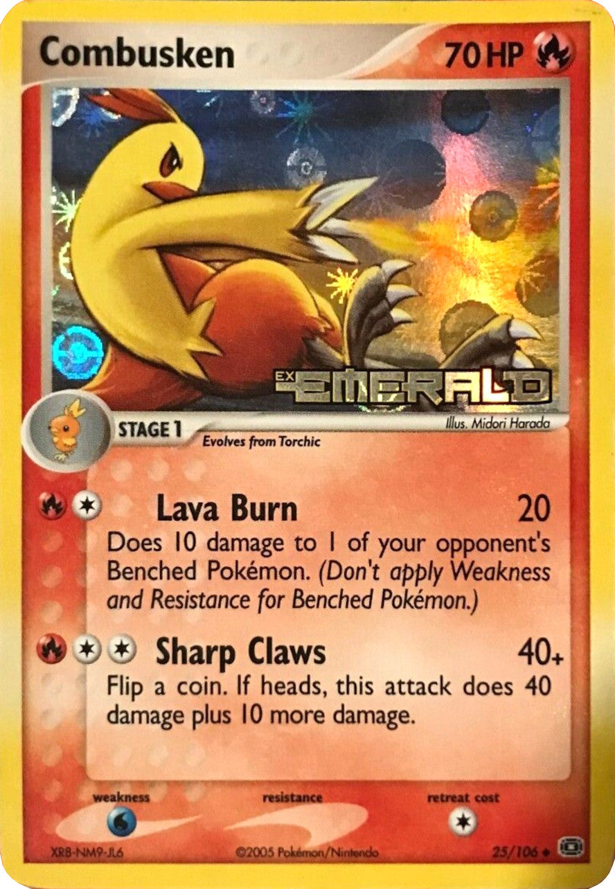 Combusken (25/106) (Stamped) [EX: Emerald] | Gear Gaming Fayetteville