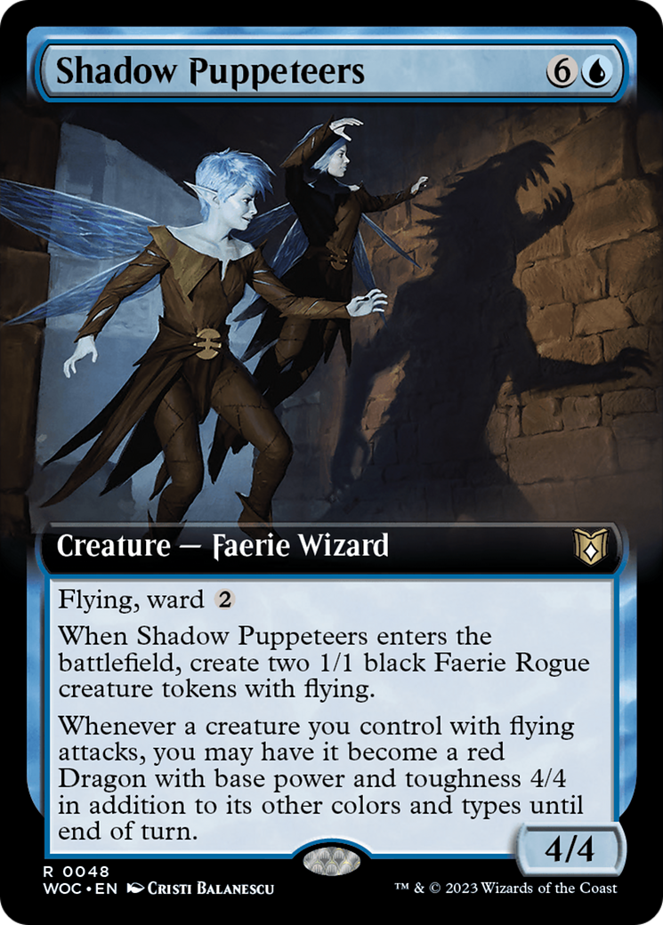 Shadow Puppeteers (Extended Art) [Wilds of Eldraine Commander] | Gear Gaming Fayetteville