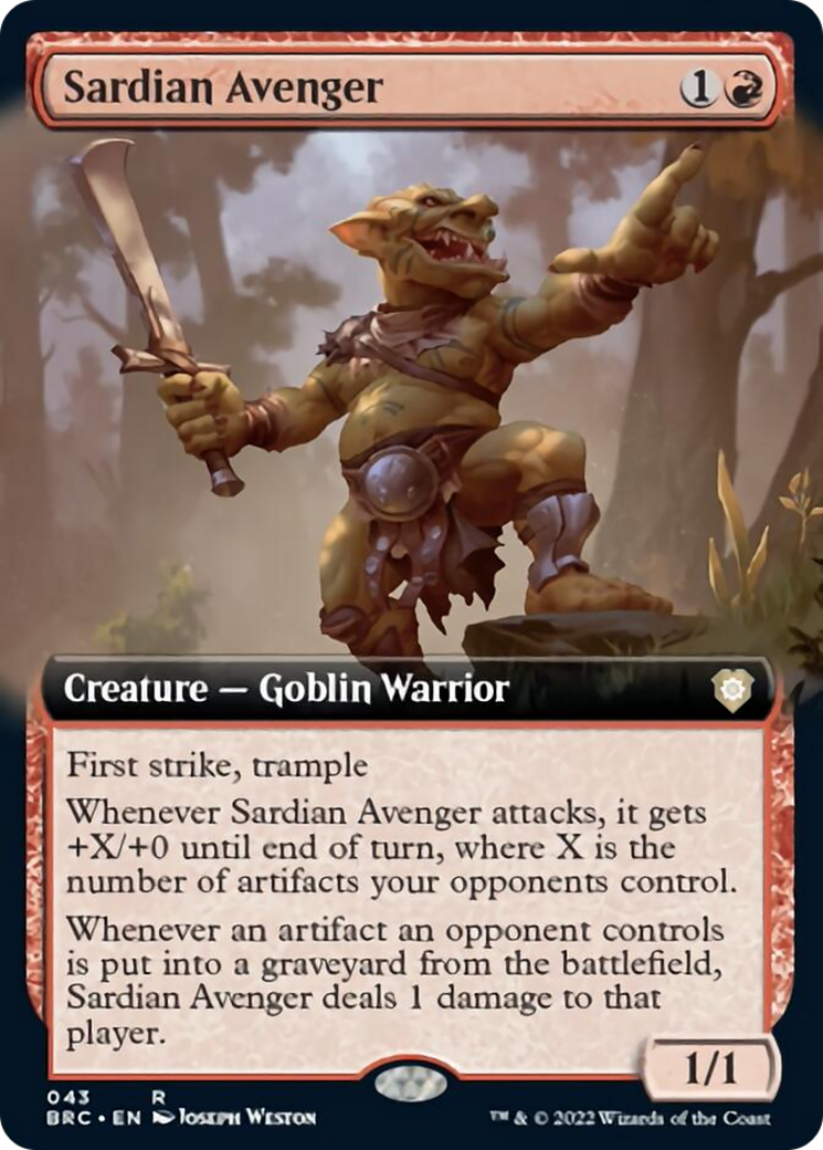 Sardian Avenger (Extended Art) [The Brothers' War Commander] | Gear Gaming Fayetteville