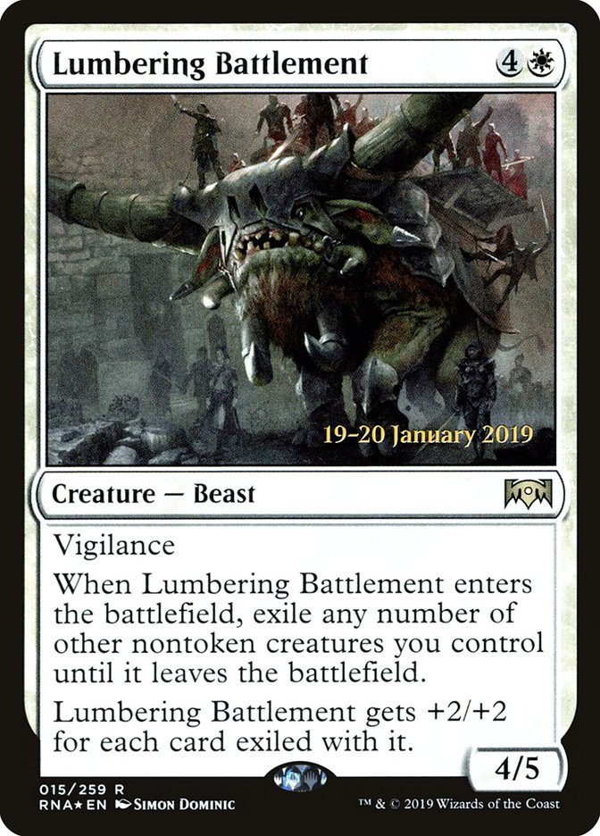 Lumbering Battlement [Ravnica Allegiance Prerelease Promos] | Gear Gaming Fayetteville