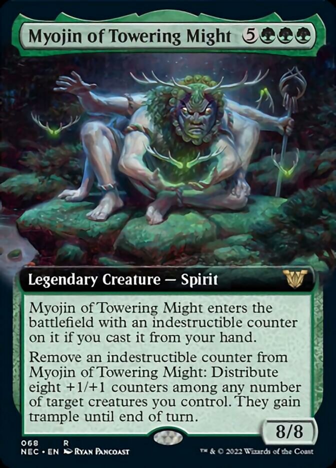 Myojin of Towering Might (Extended Art) [Kamigawa: Neon Dynasty Commander] | Gear Gaming Fayetteville