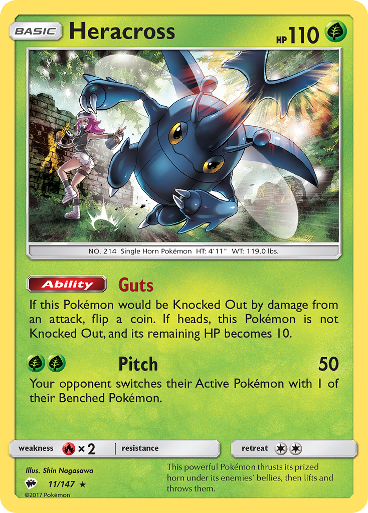 Heracross (11/147) [Sun & Moon: Burning Shadows] | Gear Gaming Fayetteville