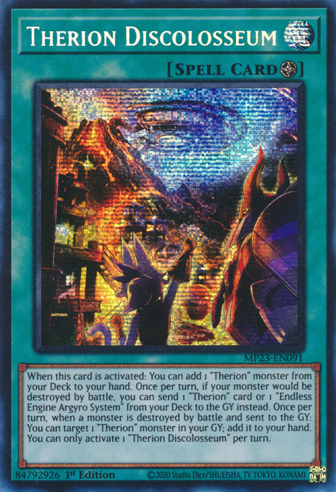 Therion Discolosseum [MP23-EN091] Prismatic Secret Rare | Gear Gaming Fayetteville