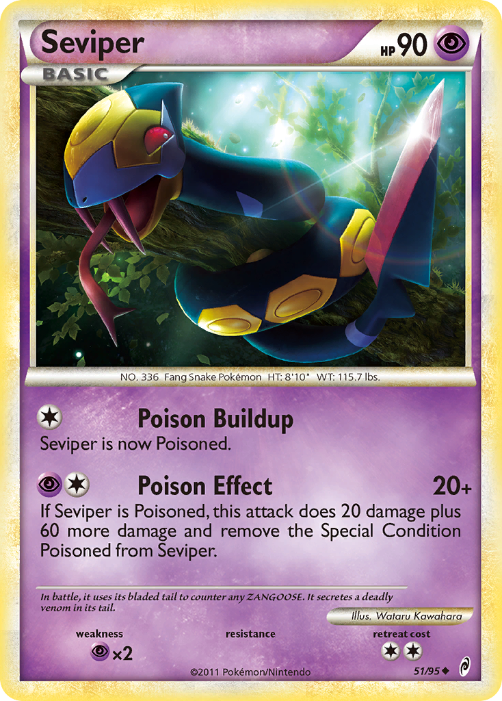 Seviper (51/95) [HeartGold & SoulSilver: Call of Legends] | Gear Gaming Fayetteville