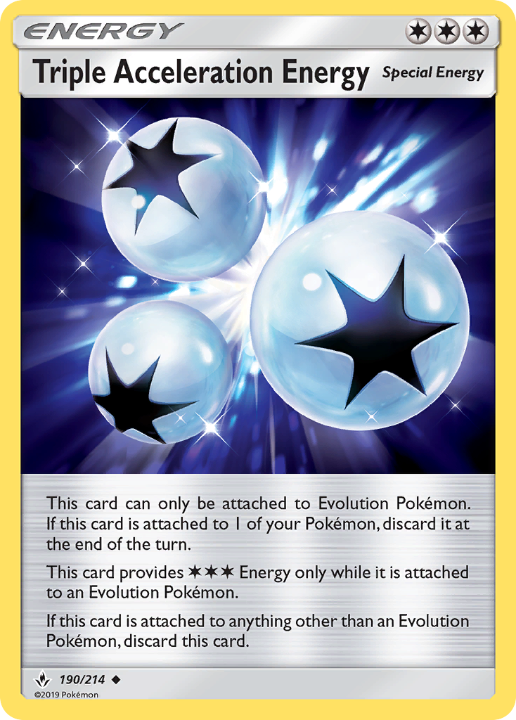 Triple Acceleration Energy (190/214) [Sun & Moon: Unbroken Bonds] | Gear Gaming Fayetteville