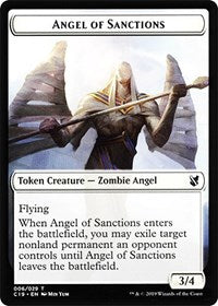 Angel of Sanctions // Horror Double-Sided Token [Commander 2019 Tokens] | Gear Gaming Fayetteville