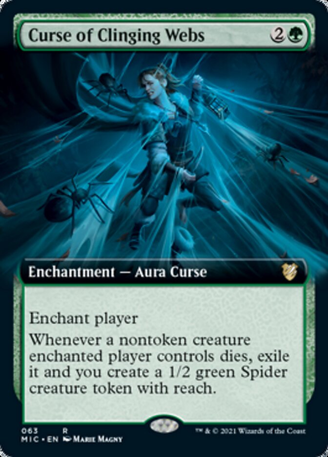 Curse of Clinging Webs (Extended Art) [Innistrad: Midnight Hunt Commander] | Gear Gaming Fayetteville