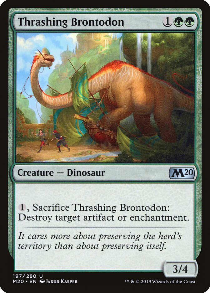 Thrashing Brontodon [Core Set 2020] | Gear Gaming Fayetteville