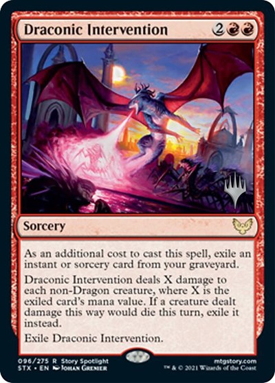 Draconic Intervention (Promo Pack) [Strixhaven: School of Mages Promos] | Gear Gaming Fayetteville