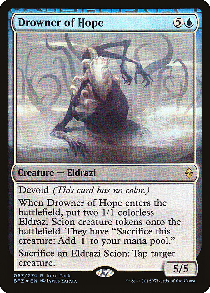 Drowner of Hope (Intro Pack) [Battle for Zendikar Promos] | Gear Gaming Fayetteville