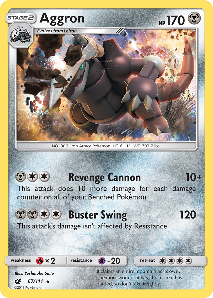 Aggron (67/111) [Sun & Moon: Crimson Invasion] | Gear Gaming Fayetteville