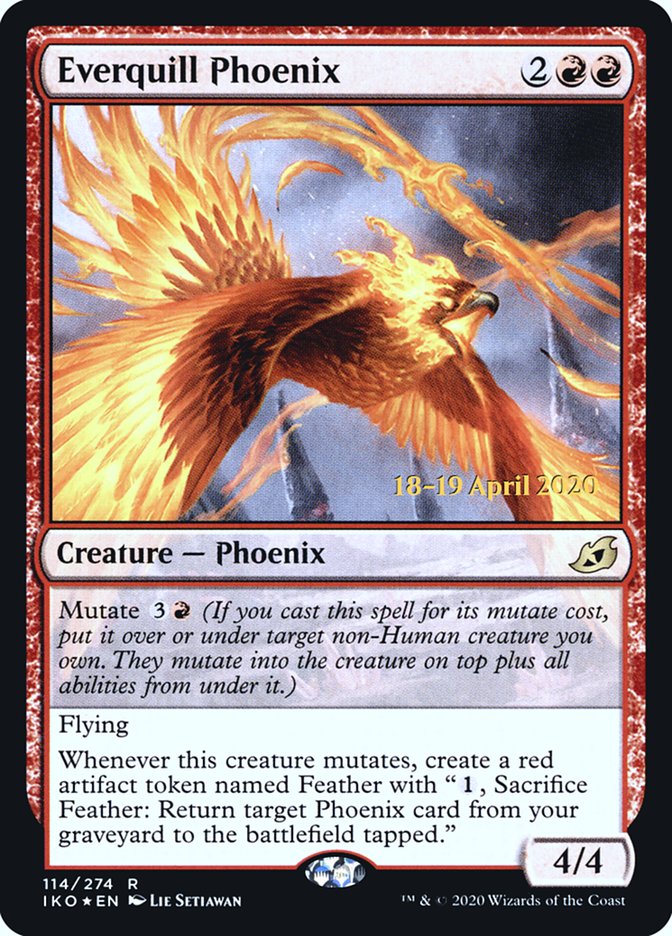 Everquill Phoenix [Ikoria: Lair of Behemoths Prerelease Promos] | Gear Gaming Fayetteville