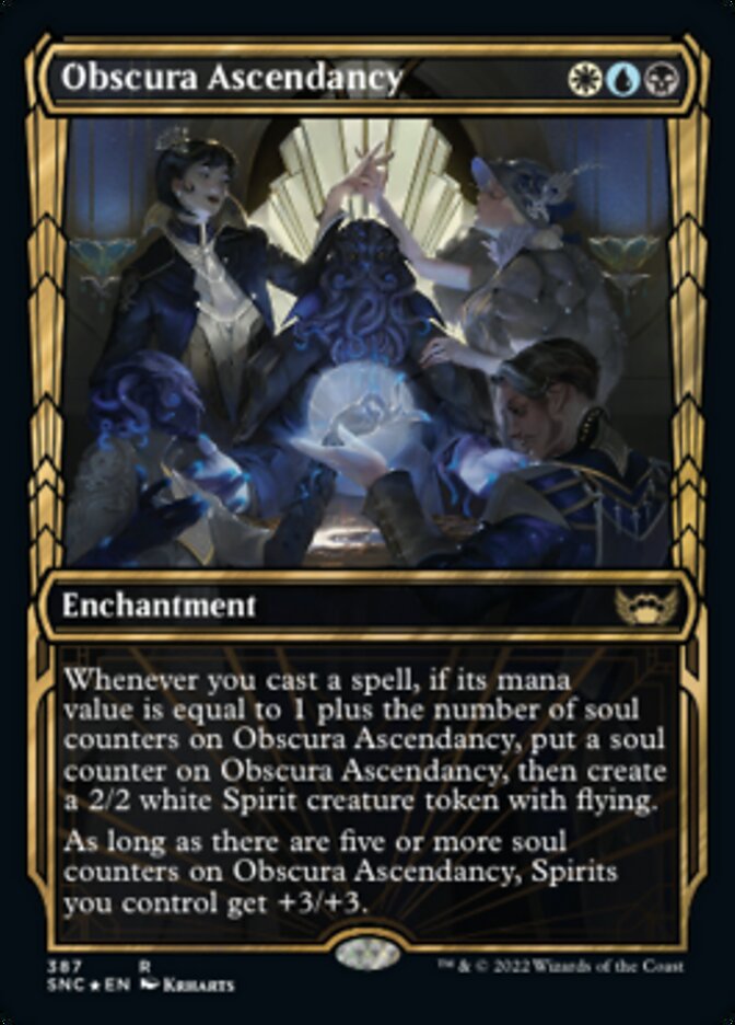 Obscura Ascendancy (Showcase Golden Age Gilded Foil) [Streets of New Capenna] | Gear Gaming Fayetteville