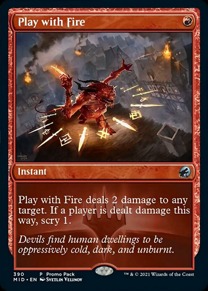 Play with Fire (Promo Pack) [Innistrad: Midnight Hunt Promos] | Gear Gaming Fayetteville