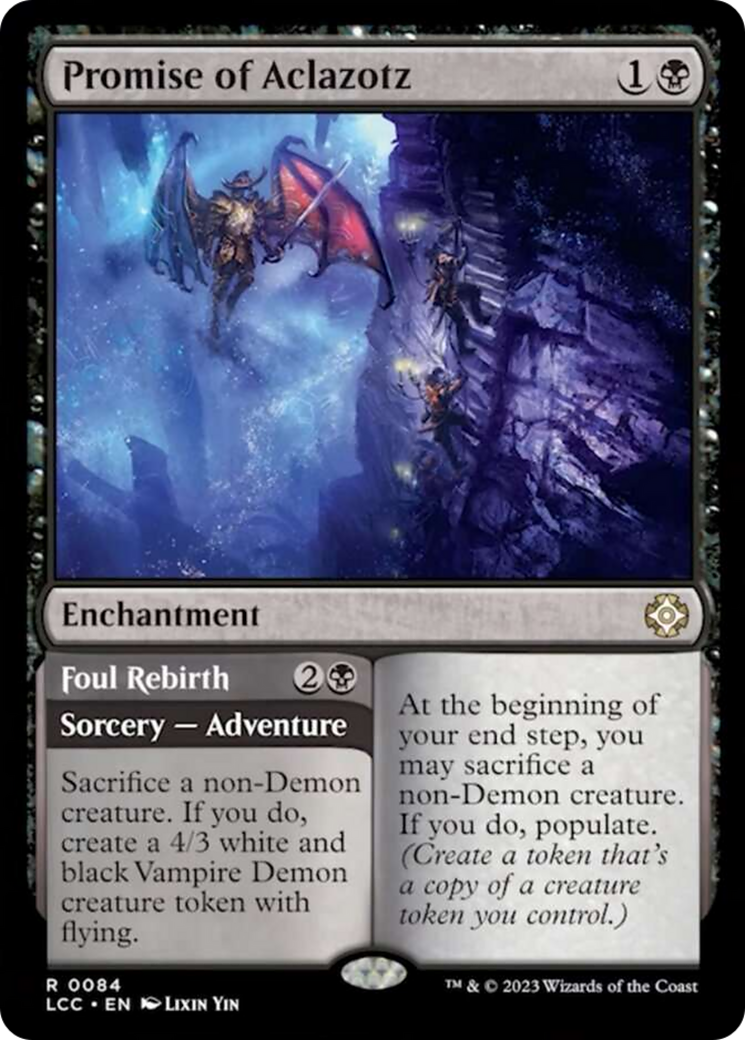 Promise of Aclazotz // Foul Rebirth [The Lost Caverns of Ixalan Commander] | Gear Gaming Fayetteville
