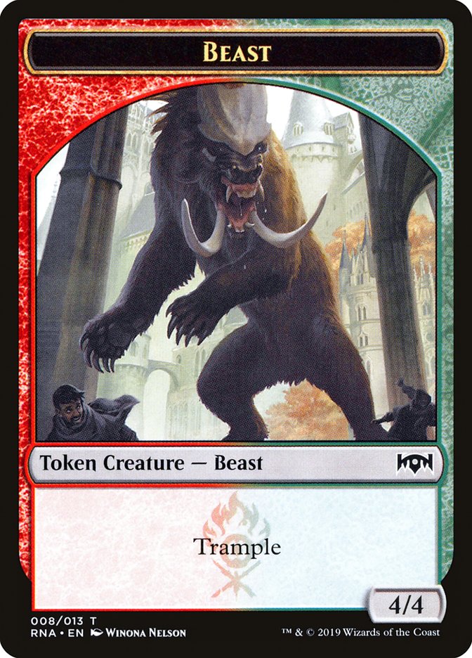 Beast Token [Ravnica Allegiance Tokens] | Gear Gaming Fayetteville