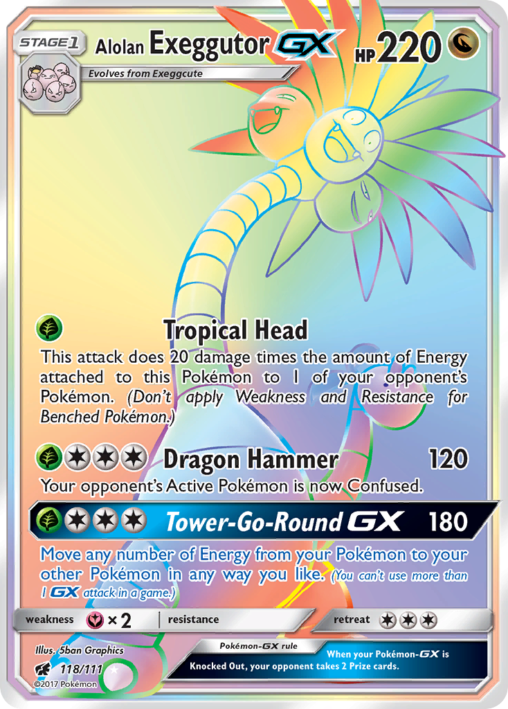 Alolan Exeggutor GX (118/111) [Sun & Moon: Crimson Invasion] | Gear Gaming Fayetteville