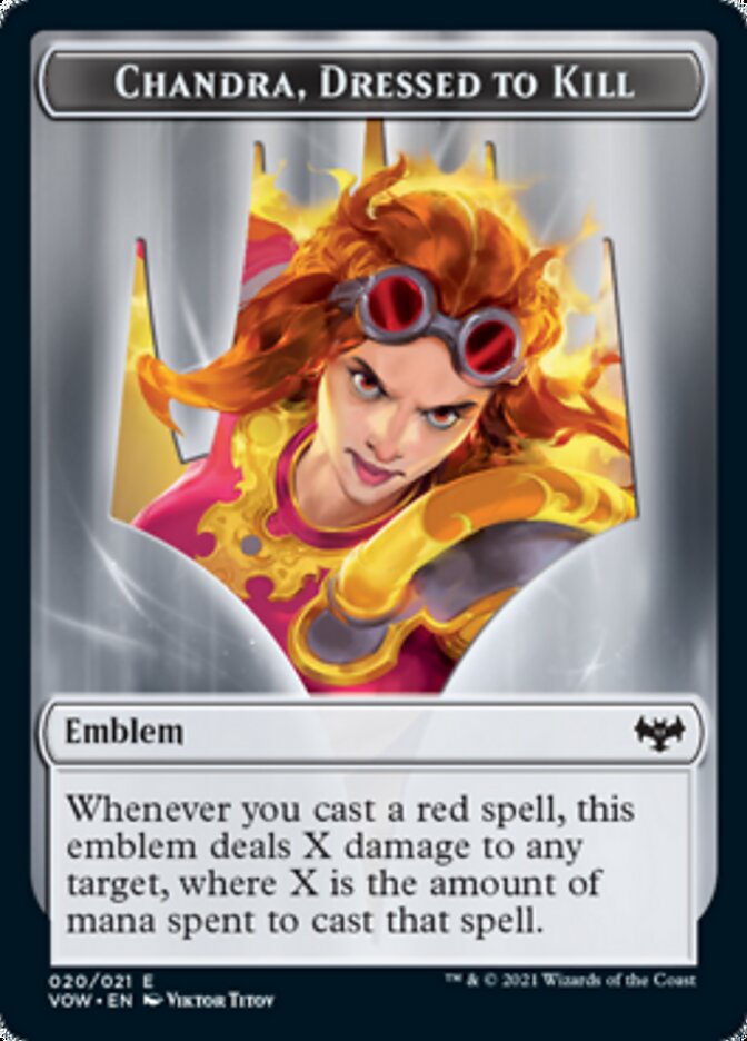 Chandra, Dressed to Kill Emblem [Innistrad: Crimson Vow Tokens] | Gear Gaming Fayetteville