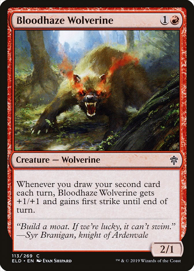 Bloodhaze Wolverine [Throne of Eldraine] | Gear Gaming Fayetteville