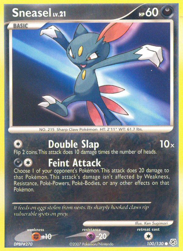 Sneasel (100/130) [Diamond & Pearl: Base Set] | Gear Gaming Fayetteville